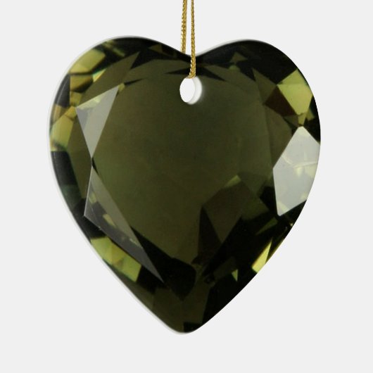 Peridot Heart Keramikornament (Rechts)