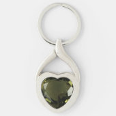 Peridot Heart Schlüsselanhänger (Vorderseite)