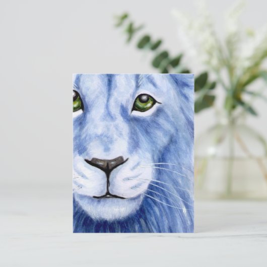 Peridot - Löwe Postkarte (Stehend Vorderseite)