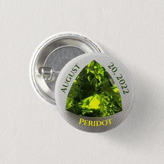 Peridot Trillion Button (Vorne & Hinten)