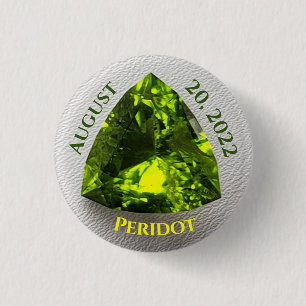 Peridot Trillion Button