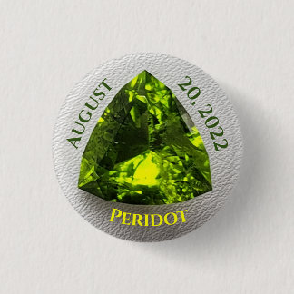 Peridot Trillion Button