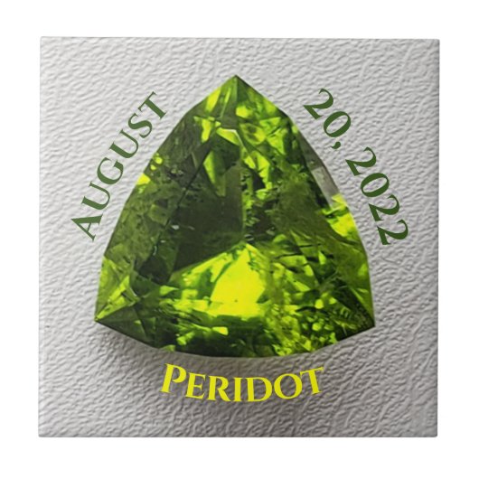 Peridot Trillion Fliese (Vorderseite)