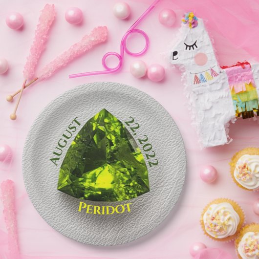 Peridot Trillion Pappteller (Party)