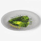 Peridot Trillion Pappteller (Schrägansicht)