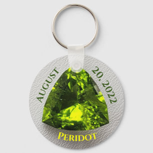 Peridot Trillion Schlüsselanhänger
