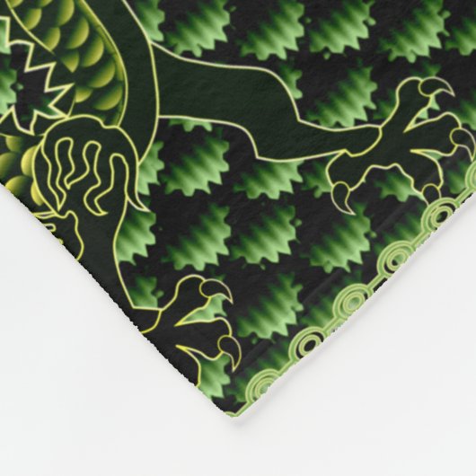 Peridot und Rose Quartz Dragons Fleecedecke (Ecke)