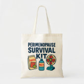 Perimenopause Survival Kit – Funny Tote for Snacks Tragetasche (Vorne)