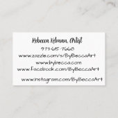 Perinkle Lila blau und grün Visitenkarte (Rückseite)