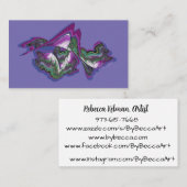 Perinkle Lila blau und grün Visitenkarte (Vorne/Hinten)