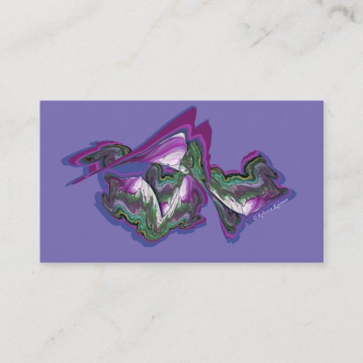 Perinkle Lila blau und grün Visitenkarte (Vorderseite)