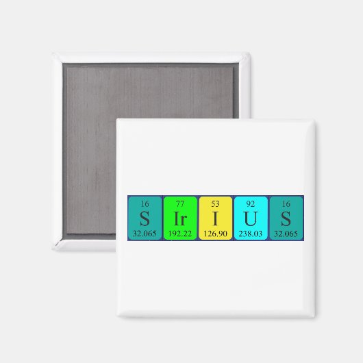 Periodenmagnet 2 magnet (Vorderseite/Rückseite)