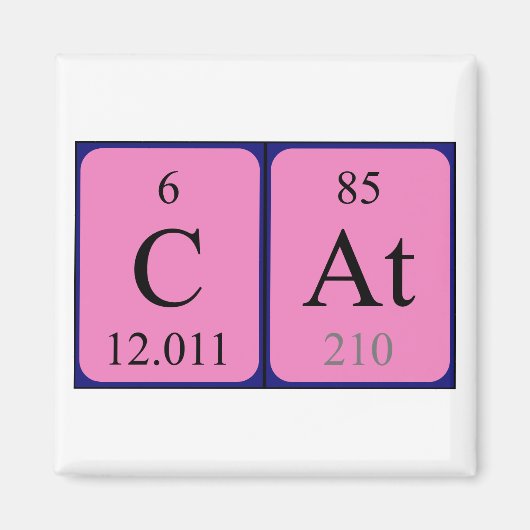 Periodenmagnet der Katze Magnet (Vorne)