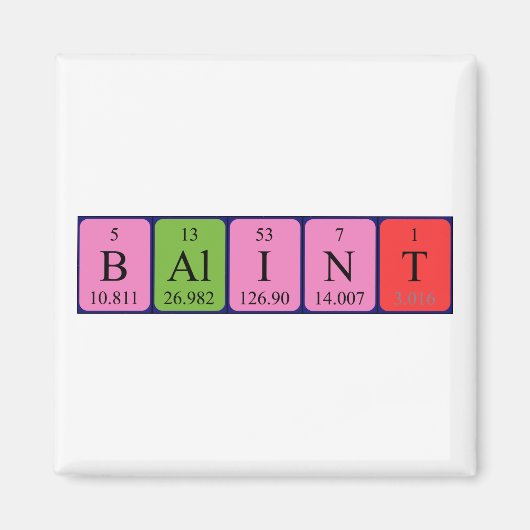 Periodenmagnet für Bálint Magnet (Vorne)