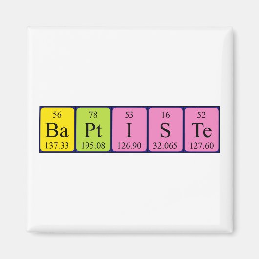 Periodenmagnet für Baptiste Magnet (Vorne)