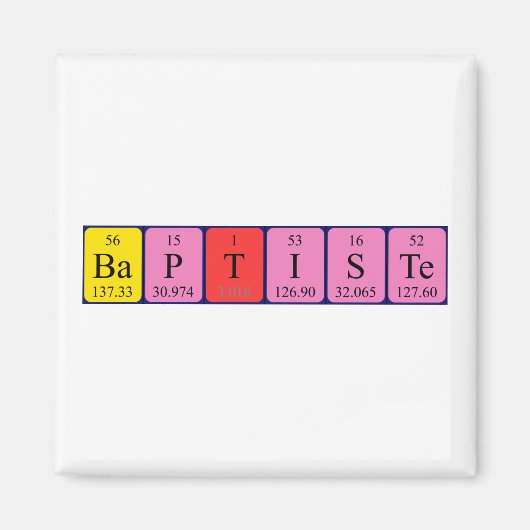 Periodenmagnet für Baptiste Magnet (Vorne)