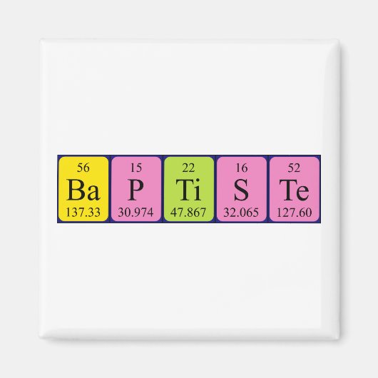 Periodenmagnet für Baptiste Magnet (Vorne)