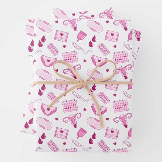 Periodenmuster Geschenkpapier Set (Beispiel)