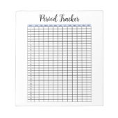 Periodenspur Notepad Notizblock (Vorderseite)