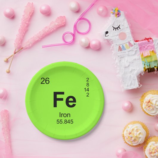 Periodensystem der Elemente (Eisen) Pappteller (Party)