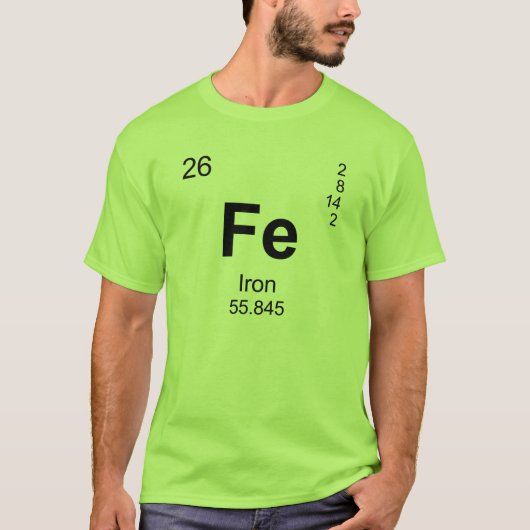 Periodensystem der Elemente (Eisen) T-Shirt (Vorderseite)