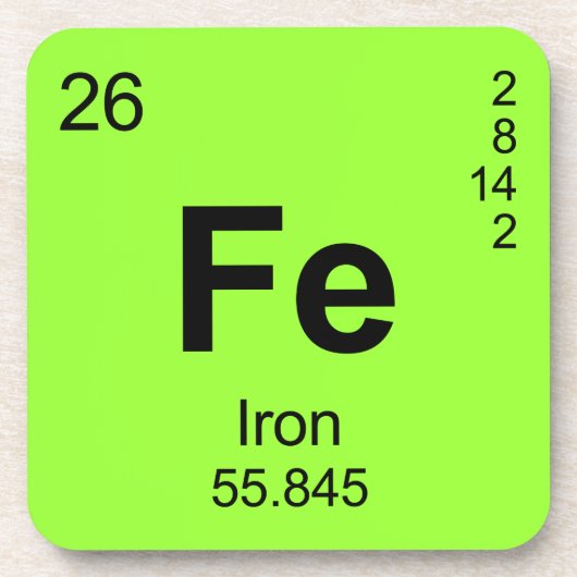 Periodensystem der Elemente (Eisen) Untersetzer (Vorderseite)