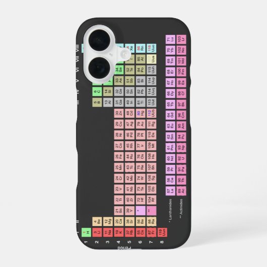 Periodensystem der Elemente iPhone 16 Hülle (Rückseite)