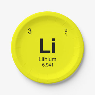 Periodensystem der Elemente (Lithium) Pappteller