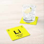 Periodensystem der Elemente (Lithium) Rechteckiger Pappuntersetzer (Vor Ort)