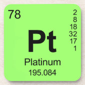 Periodensystem der Elemente (Platin) Untersetzer (Vorderseite)