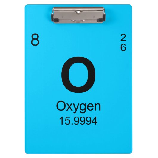 Periodensystem der Elemente (Sauerstoff) Klemmbrett (Vorderseite)