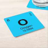 Periodensystem der Elemente (Sauerstoff) Rechteckiger Pappuntersetzer (angewinkelt)