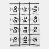 Periodensystem der Frühstücks-Nahrungsmittel Küchentuch (Vertikal)