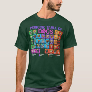 Periodensystem der Hunde Haustier Welpe Wissenscha T-Shirt