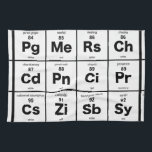 Periodensystem der Weine Küchentuch<br><div class="desc">Ein Periodensystem der verschiedenen Arten des Weins</div>