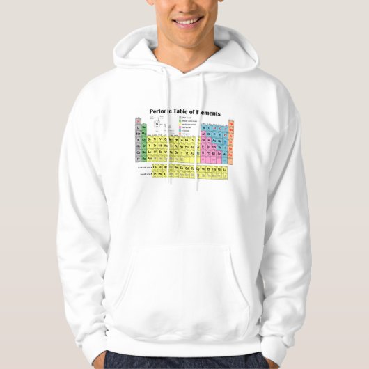 Periodensystem des Element-Sweatshirts Hoodie (Vorderseite)