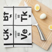 Periodensystem des Fleisches Handtuch (Viertel Falte)