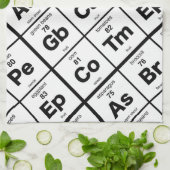 Periodensystem des Gemüses Geschirrtuch (Gefaltet)