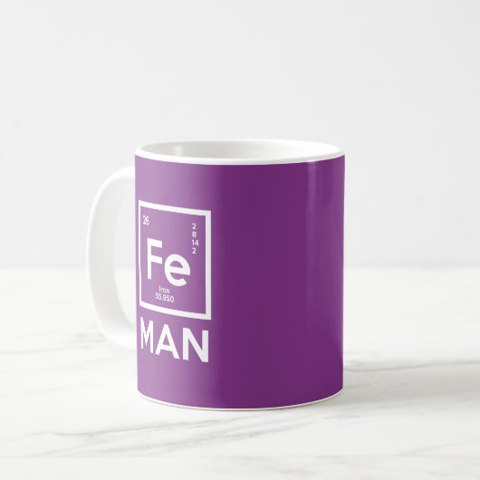 Periodensystem Eisen Fe Kaffeetasse (Vorderseite Links)