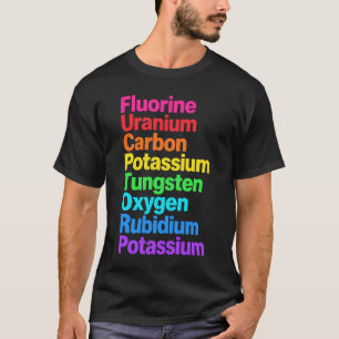 Periodensystem Elemente Farbige Chemie Wissenschaf T-Shirt