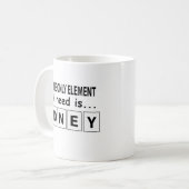 Periodensystem Geld Element Lustig Kaffeetasse (Vorderseite Links)