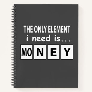 Periodensystem Geld Element Lustiges Periodensyste Notizblock