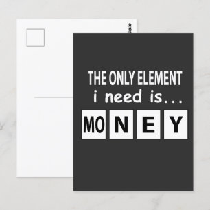 Periodensystem Geld Element Lustiges Periodensyste Postkarte