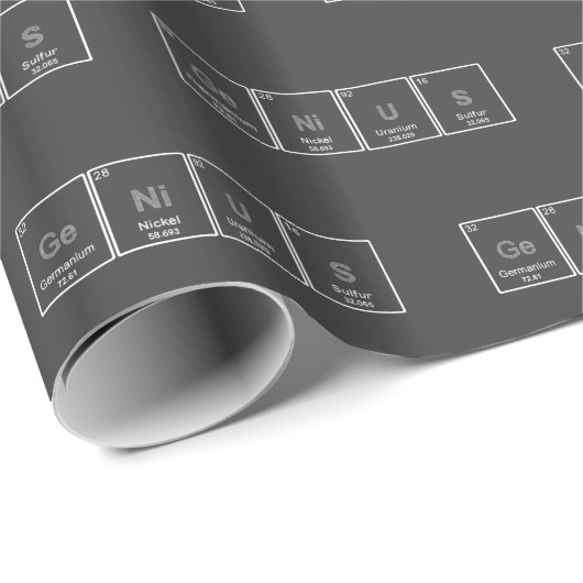 Periodensystem-Genie-Packpapier Geschenkpapier (Rolleneckpunkt)
