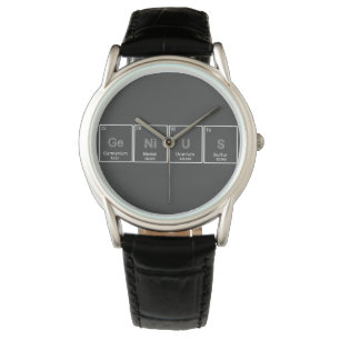 Periodensystem-Genieuhr Armbanduhr