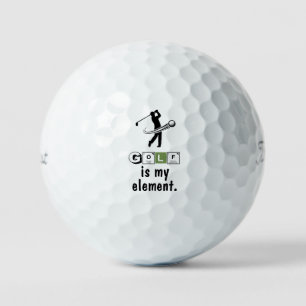 Periodensystem 'Golf ist mein Element' Wissenschaf Golfball