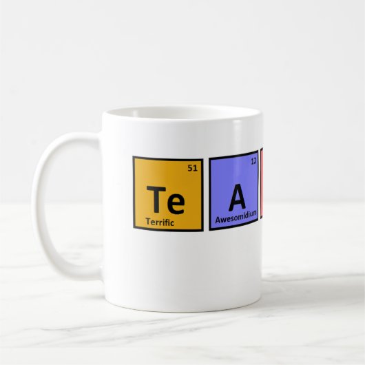 Periodensystem-Lehrer-Anerkennung Kaffeetasse (Links)