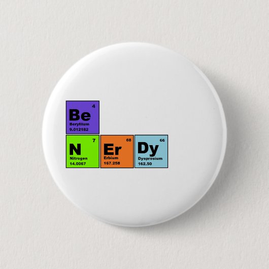 Periodensystem-Nerdy Produkte Button (Vorderseite)