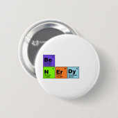 Periodensystem-Nerdy Produkte Button (Vorne & Hinten)