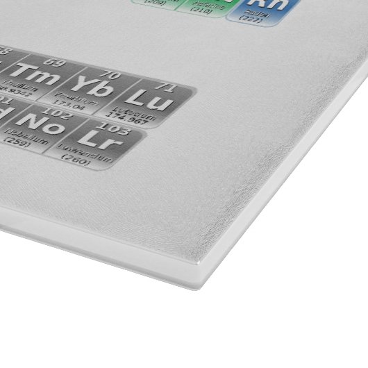 Periodensystem Schneidebrett (Ecke)